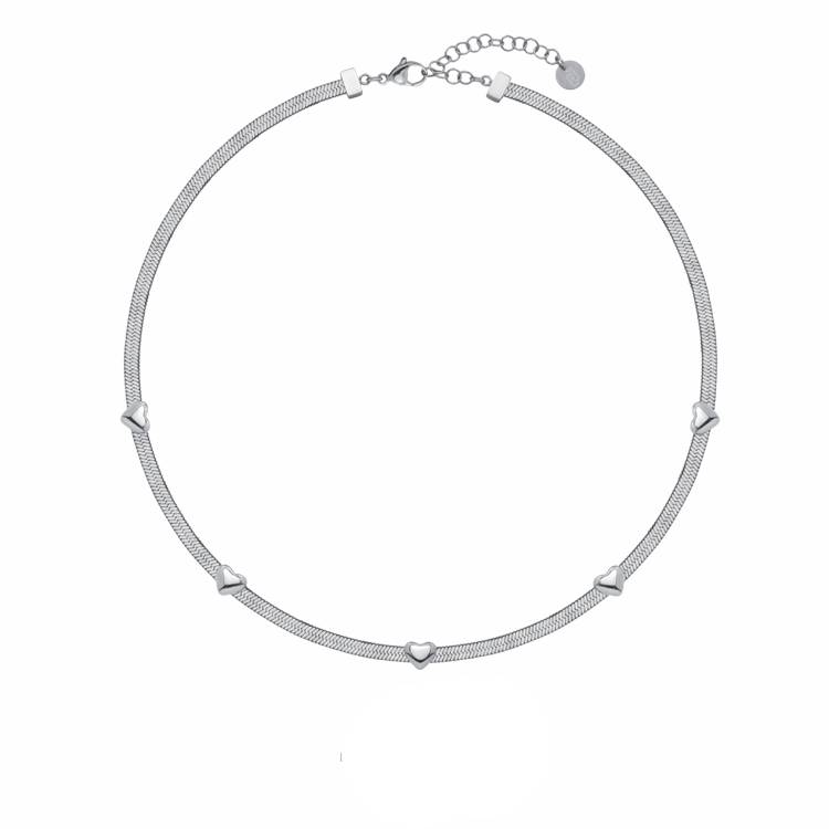 Collana Donna Liujo Snake Acciaio Cuoricini LJ3190