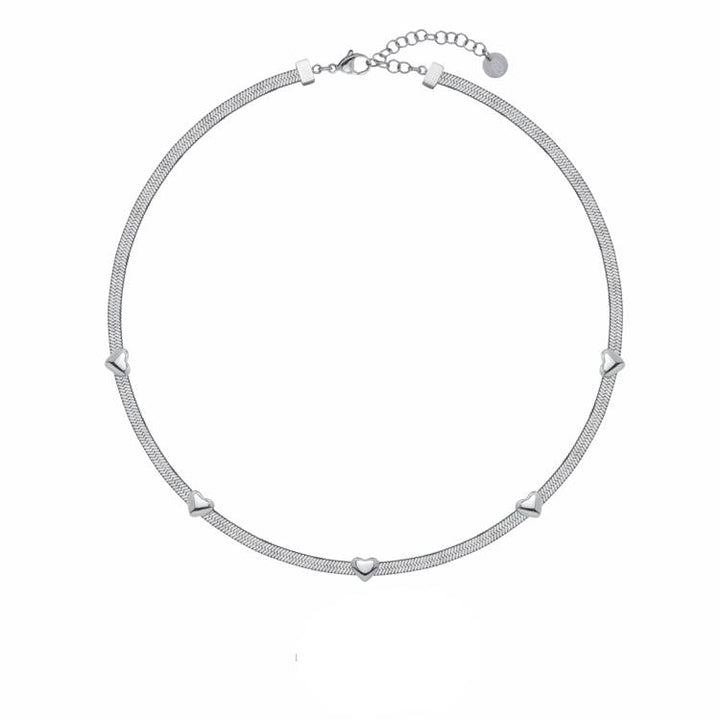 Collana Donna Liujo Snake Acciaio Cuoricini LJ3190