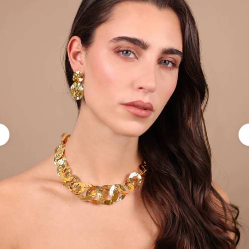 Collana Donna Etrusca Graduata Disco In Lega Placcata Oro Giallo 18kt WSET00860.YG