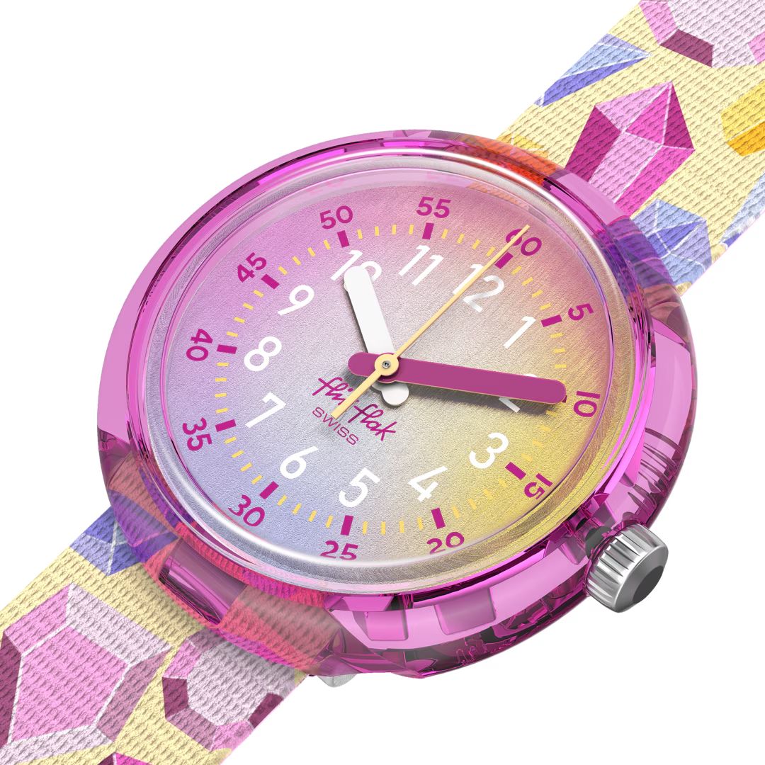 Orologio Bambina Swatch Flik Flak Sparkling Gemstones Quarzo ZFPNP155