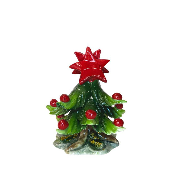 Albero di Natale Capodimonte Radici Palline Rosse Stella 9 cm CAP16