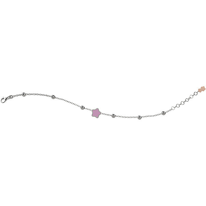 Bracciale Bambina Nanàn Argento 925 con stella smaltata Rosa NAN0232