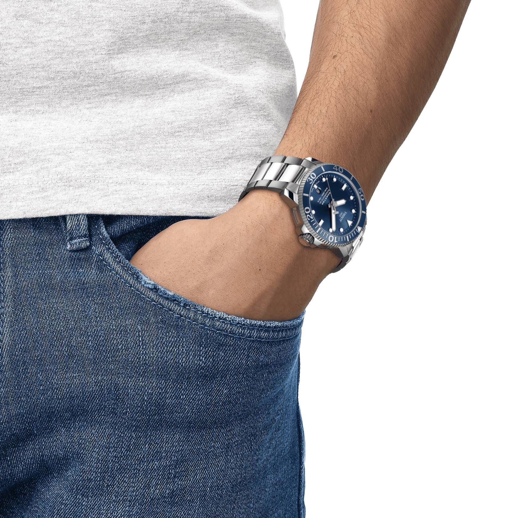 Orologio Acciaio Uomo Tissot Data Movimento automatico Svizzero T1204071104103