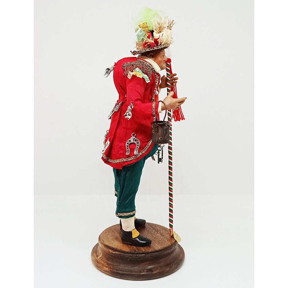 Scultura Gobbetto Scaramantico Porta Fortuna Terracotta Artè Fatto A Mano MOD.A