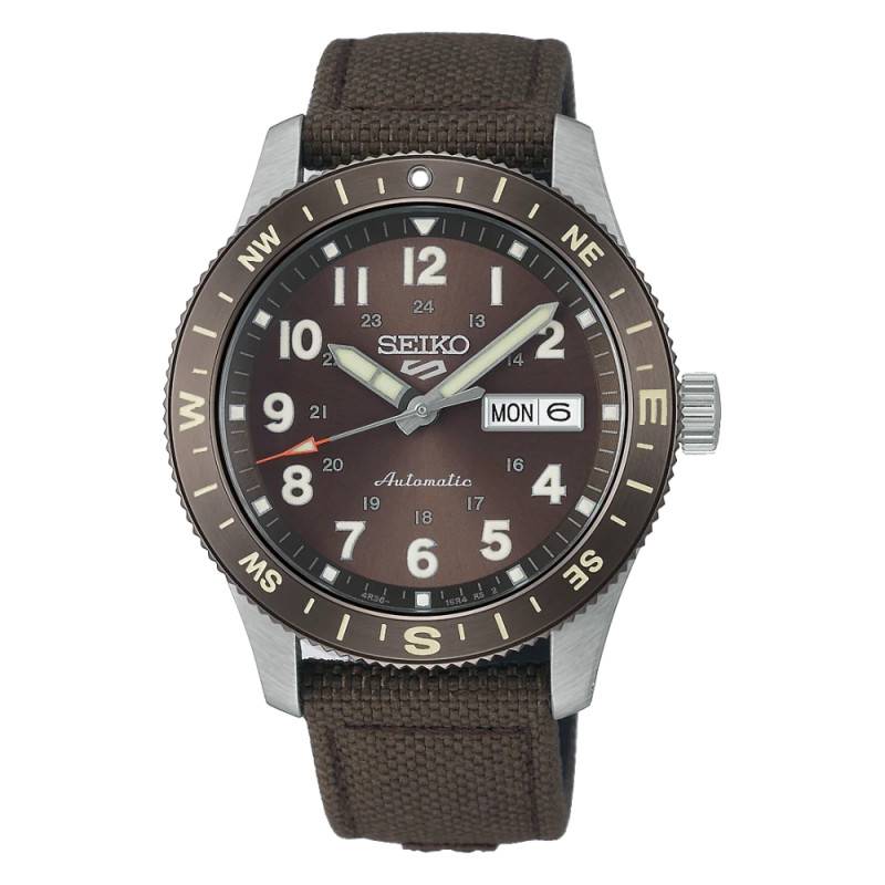 Orologio Uomo Seiko 5 Sport Field Automatico Marrone HDB009K1