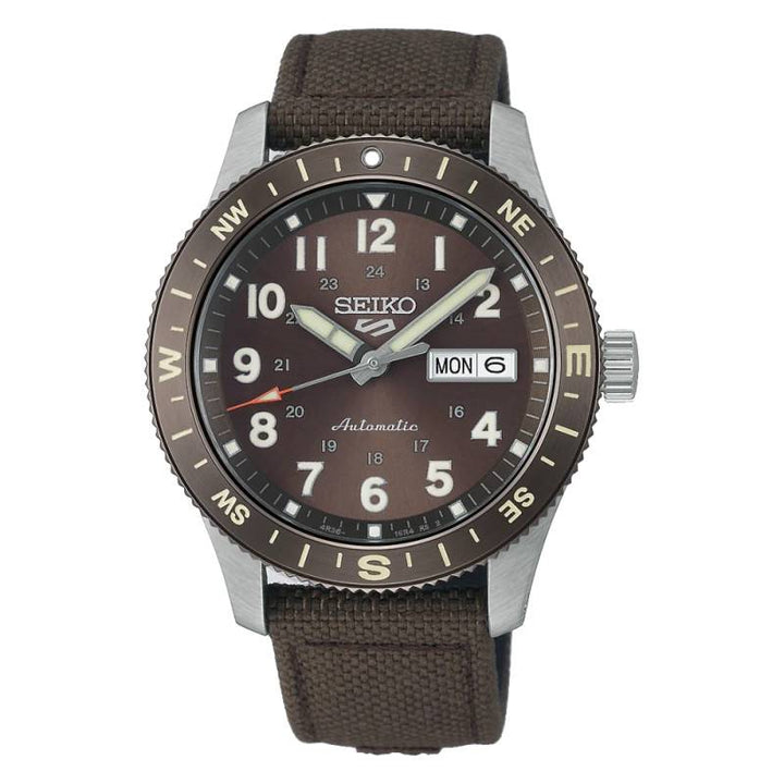 Orologio Uomo Seiko 5 Sport Field Automatico Marrone HDB009K1