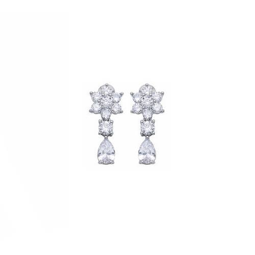 Orecchini Donna Ottaviani Cubic Zirconia Bianchi Pendenti 501282O