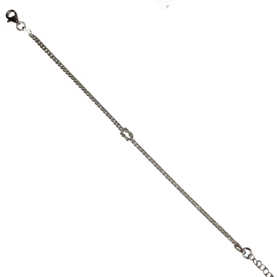 Bracciale Unisex Re Mida Nodo Torchon Argento Bicolore 925 BR-Med-28