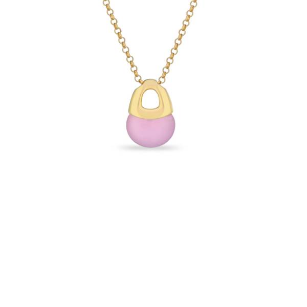 Collana Donna Sogni Argento 925 Dorato Quarzo Rosa CL122GRS