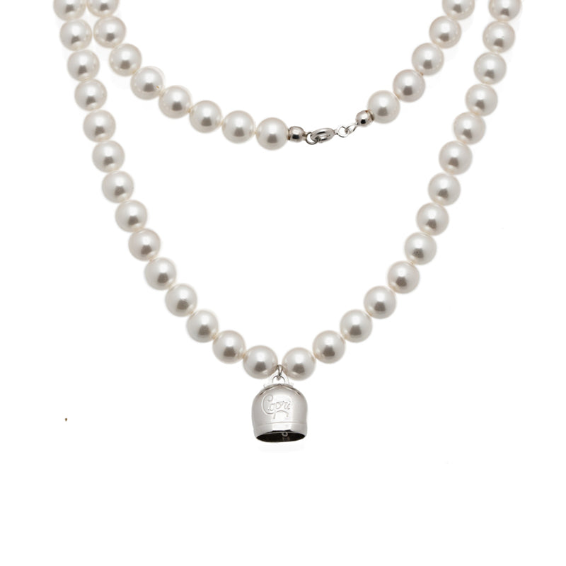 Collana La Campanella di Capri Argento Perle Girocollo Porta Fortuna CPRGD2-ARG