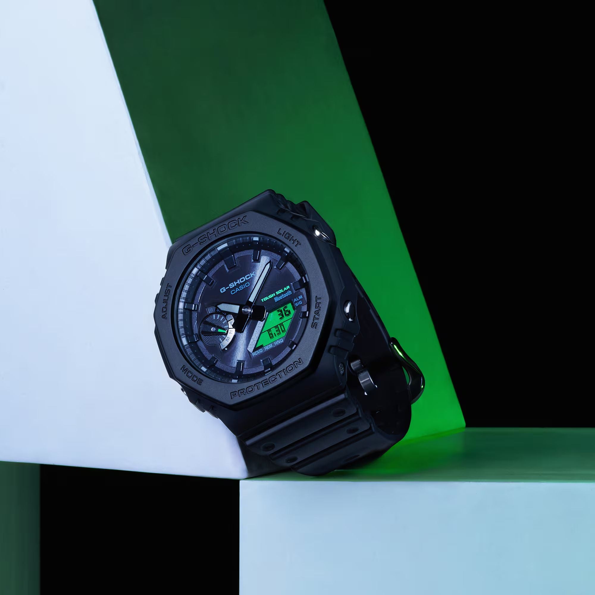 Orologio Uomo Casio G-SHOCK Tough Solar Nero Verde GA-B2100BEG-1AER