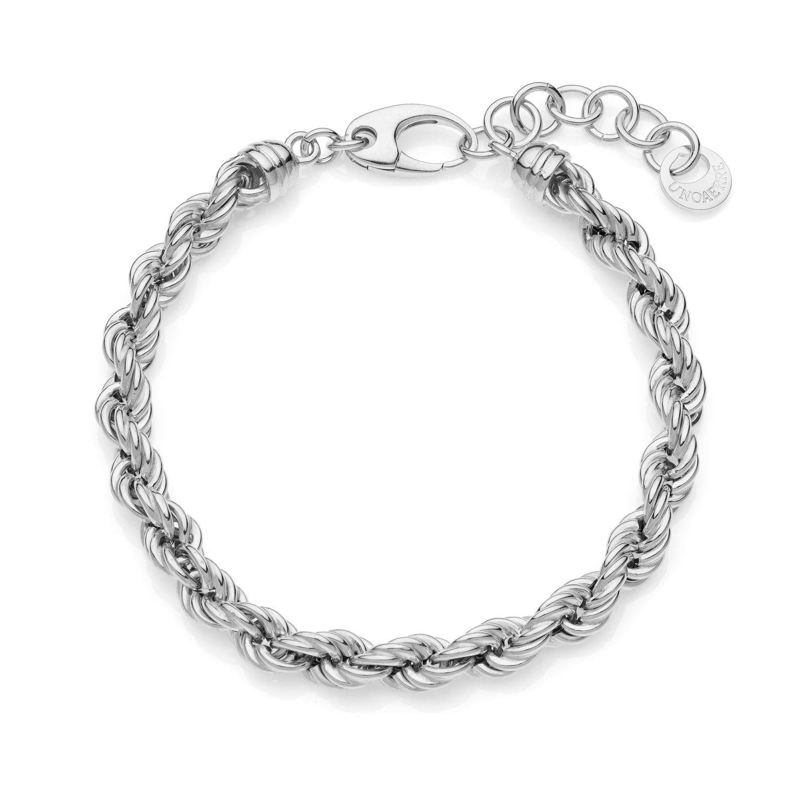 Bracciale Donna Unoaerre Argento 925 Maglia Corda Funetta Intrecciata 551000