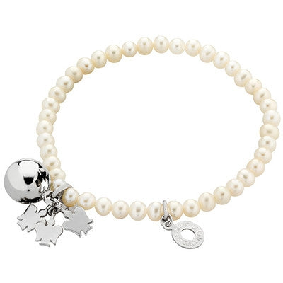 Bracciale Donna Argento 925 Roberto Giannotti Chiama Angeli Perle Zirconi Bianco