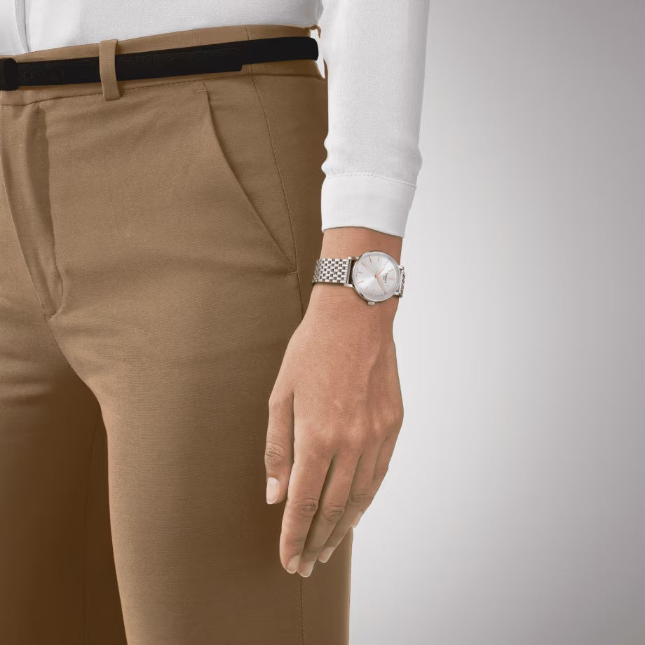 Orologio Donna Tissot Everytime Gent Acciaio Quarzo Solo Tempo Bianco T1432101101101