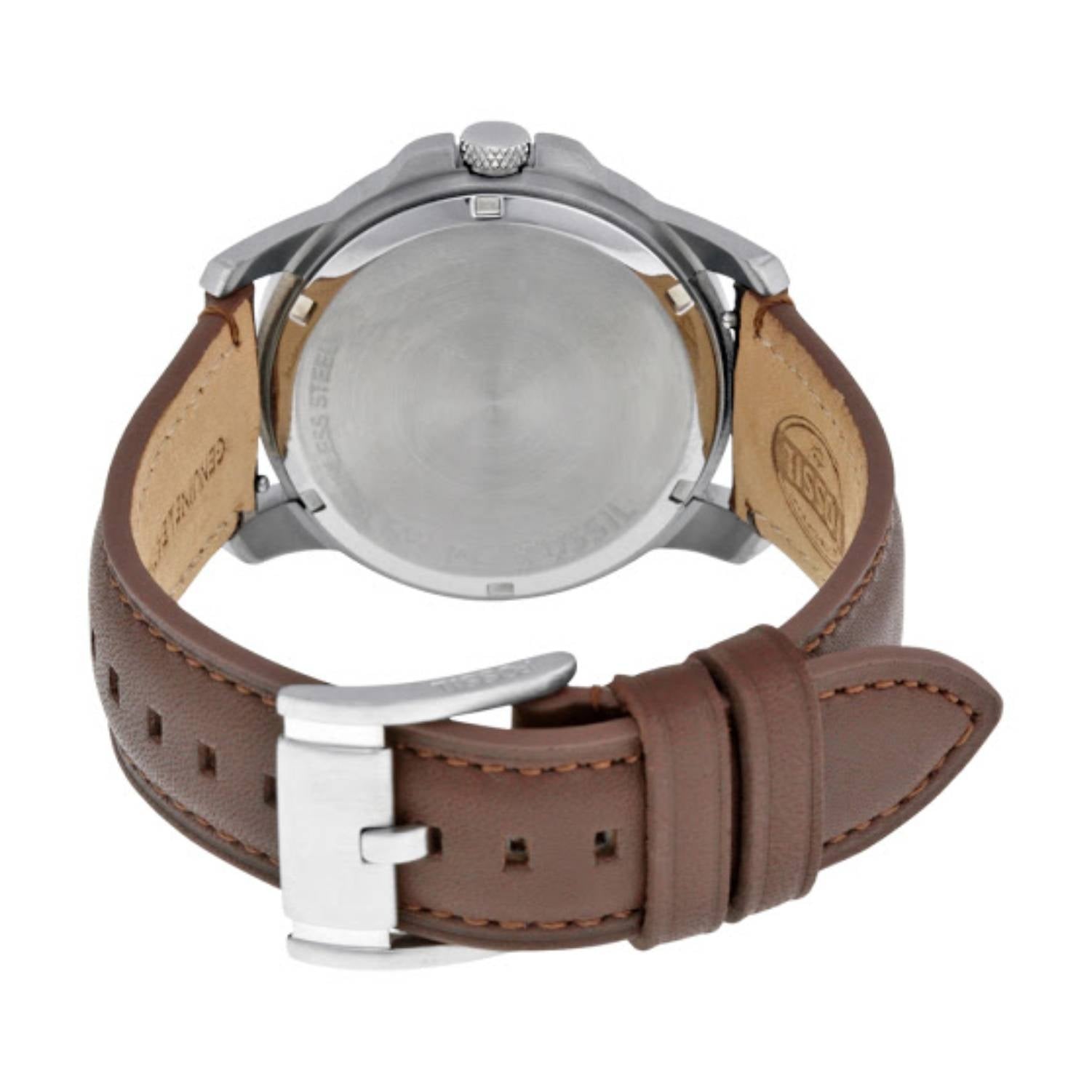 Orologio Uomo Acciaio Fossil Solo Tempo Quarzo Data Marrone Pelle Rosè FS5091