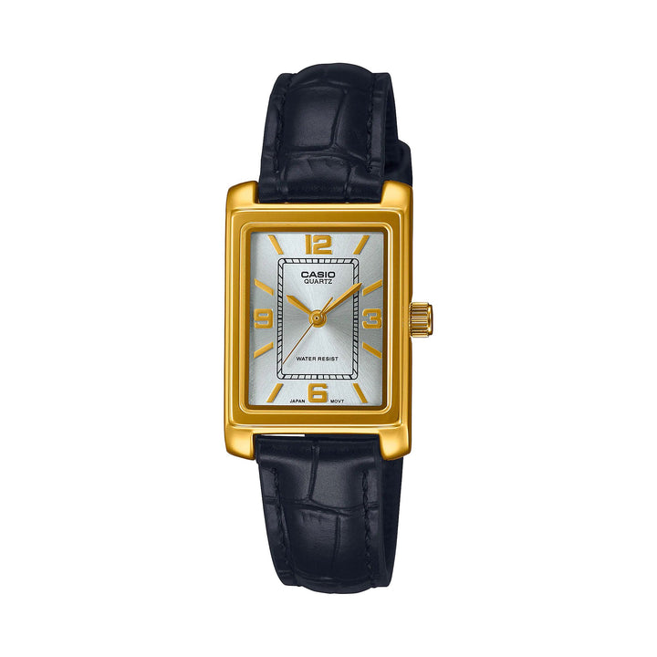 Orologio Donna Acciaio Casio Quarzo Nero Dorato rettangolare LTP-1234PGL-7A2EF