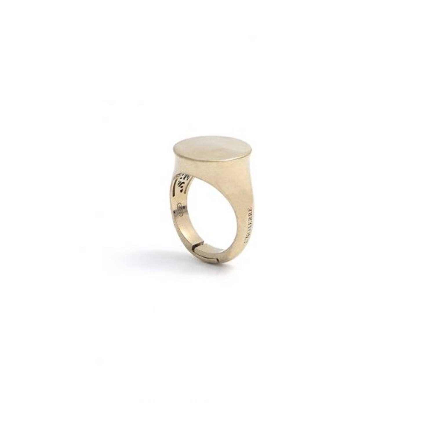 Anello Donna Unoaerre Argento 925 Dorato Lucido Circolare Regolabile 510309