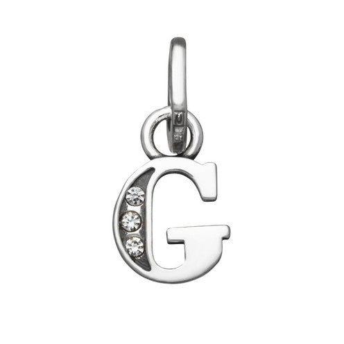 Charm Donna Giovanni Raspini Argento 925 Mini Lettera G Crystal 12145
