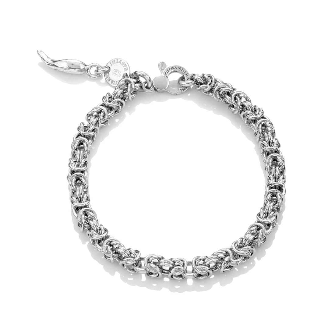 Bracciale Unisex Giovanni Raspini Argento 925 Catena Maglia Bizantina Piccola 10143L