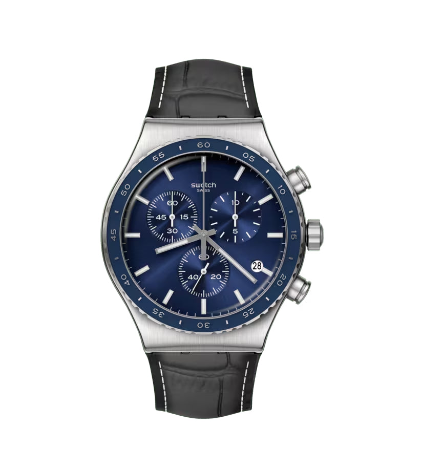 Orologio Uomo Swatch Quarzo Cobalt Lagoon Cronografo Blu YVS496