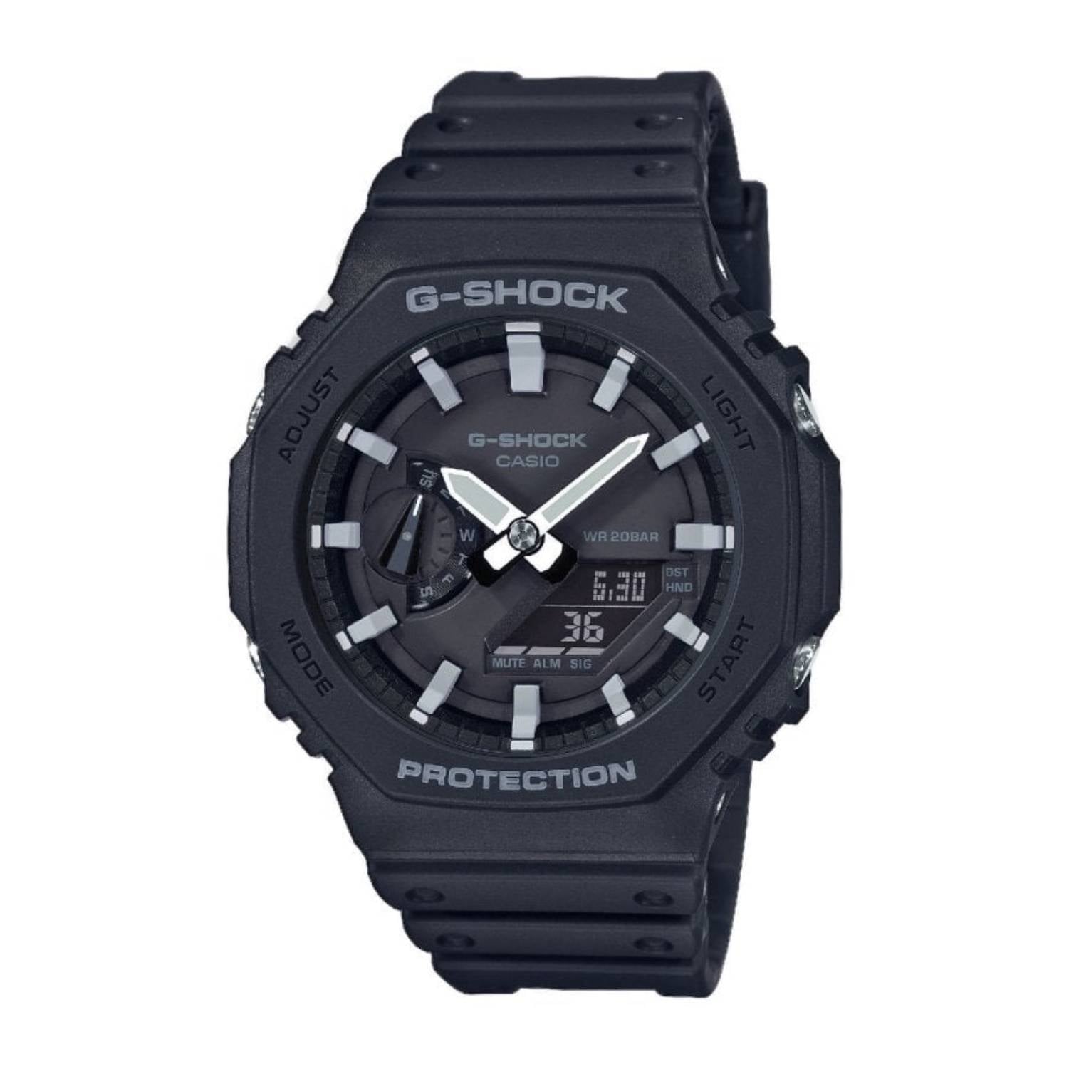 Orologio Uomo Casio G-SHOCK Gomma Quarzo Nero Data Solo Tempo GA-2100-1AER