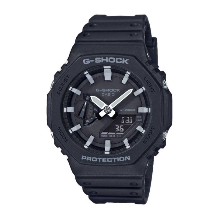 Orologio Uomo Casio G-SHOCK Gomma Quarzo Nero Data Solo Tempo GA-2100-1AER