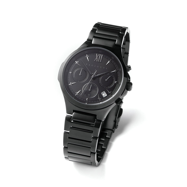 Orologio Uomo Cesare Paciotti Acciaio PVD Nero Cronografo TSCR222
