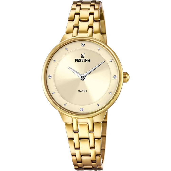 Orologio Donna Festina Dorato Zirconi Bianchi F20601/2