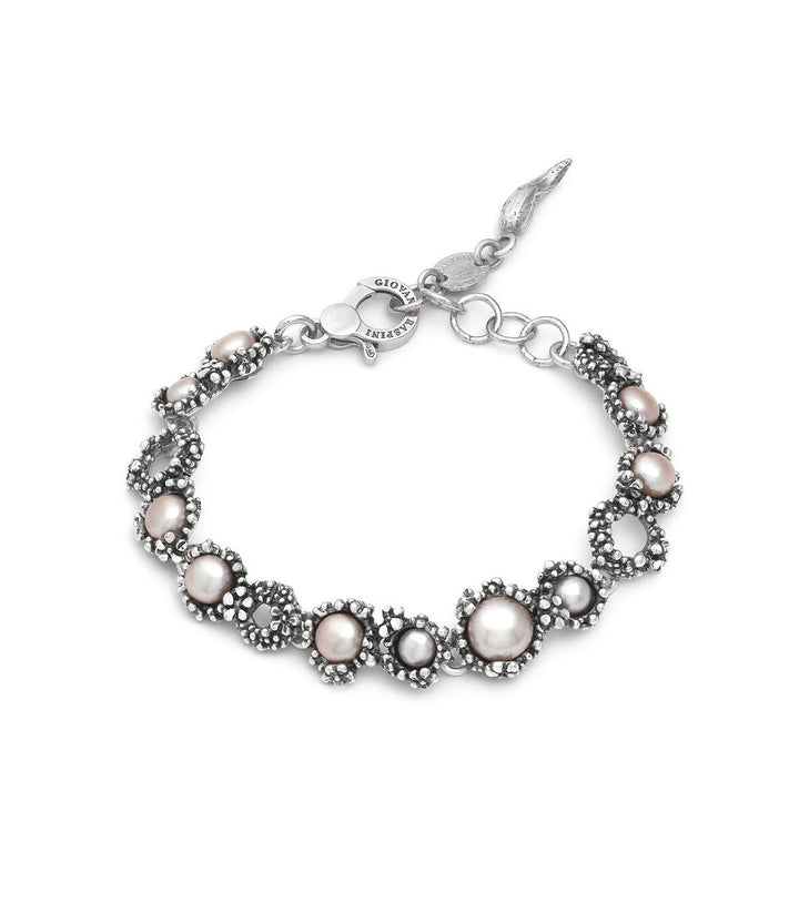 Bracciale Donna Giovanni Raspini Argento 925 Blossom Perle Semirigido 12492