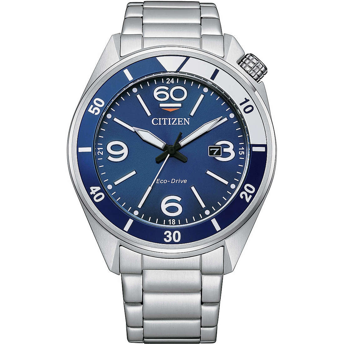 Orologio Uomo Acciaio Citizen Seaplane Eco Drive BLU AW1711-87L