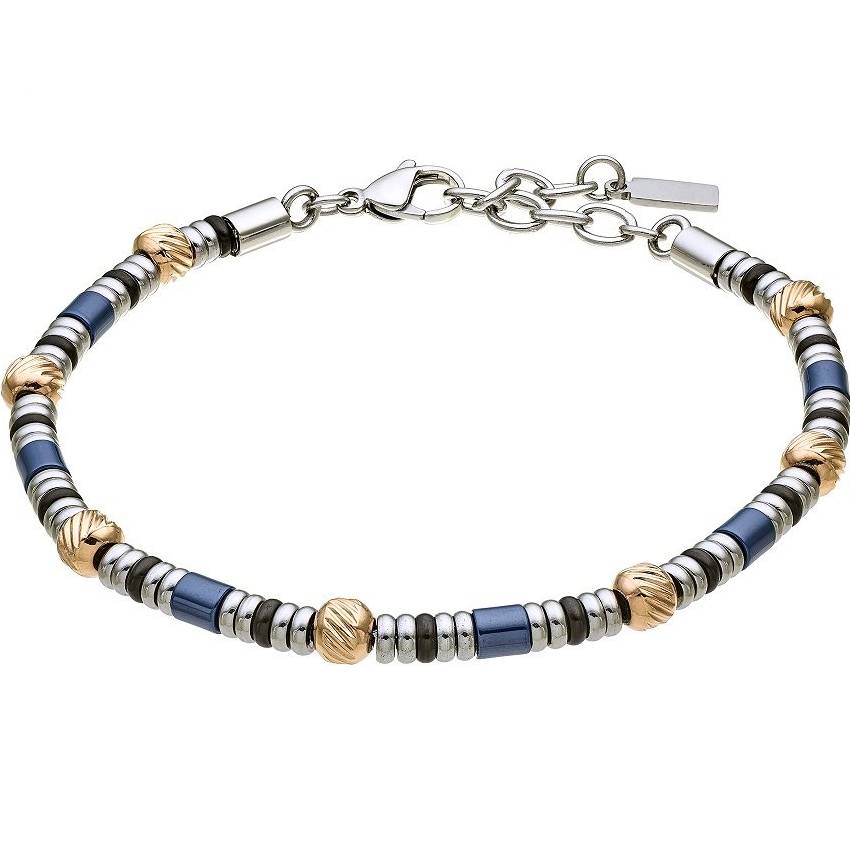 Bracciale Uomo Zancan Acciaio Dischetti Rosè UHB142