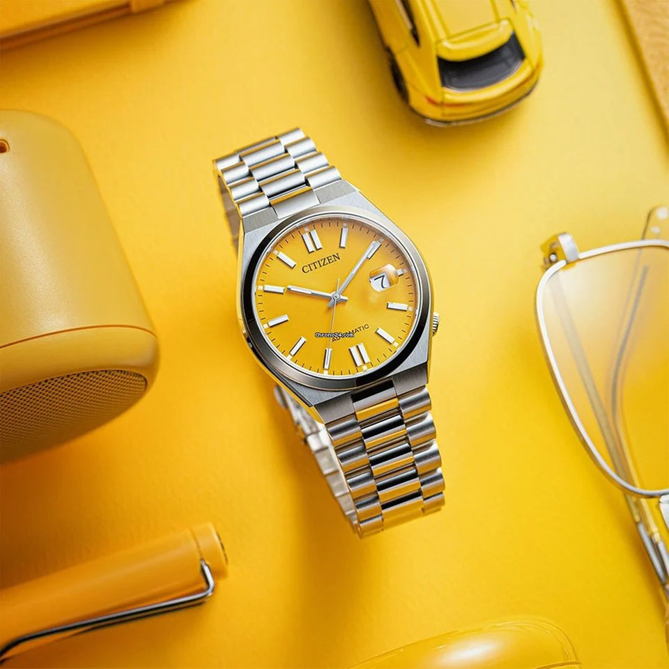 Orologio Uomo Citizen Tsuyosa Automatico Giallo Maglia President NJ0150-81Z