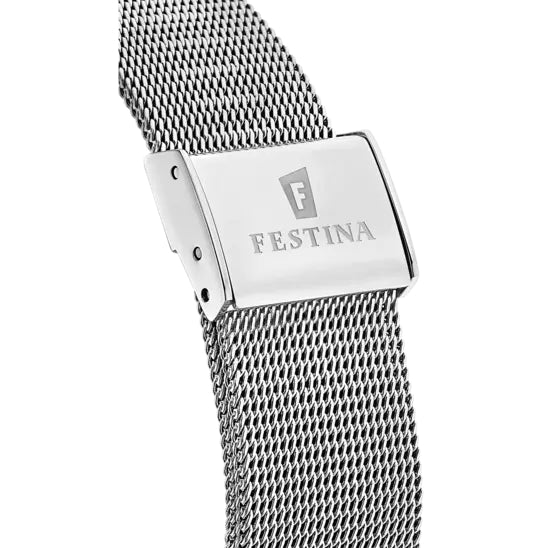 Orologio Donna Festina Acciaio Madre Perla Quarzo Solo Tempo Maglia Milano F20420/1