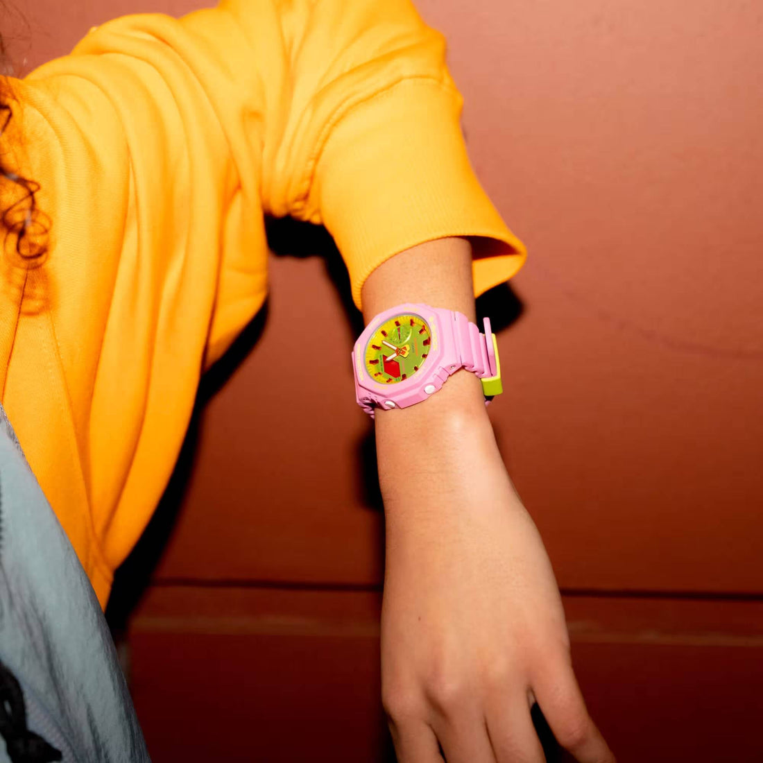 Orologio Donna Casio G-SHOCK Gomma Quarzo Rosa Giallo Multicolore GMA-S2100BS-4AER