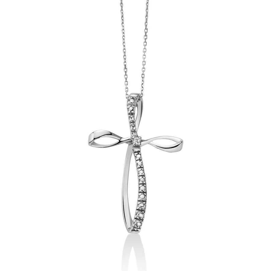 Collana Donna Miluna Croce Oro 18 KT Diamanti CLD4230
