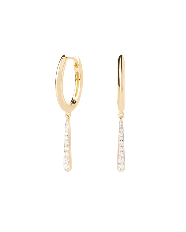 Orecchini Donna PDPaola Argento 925 Dorato Cerchi Zirconi Bianchi AR01-C89-U