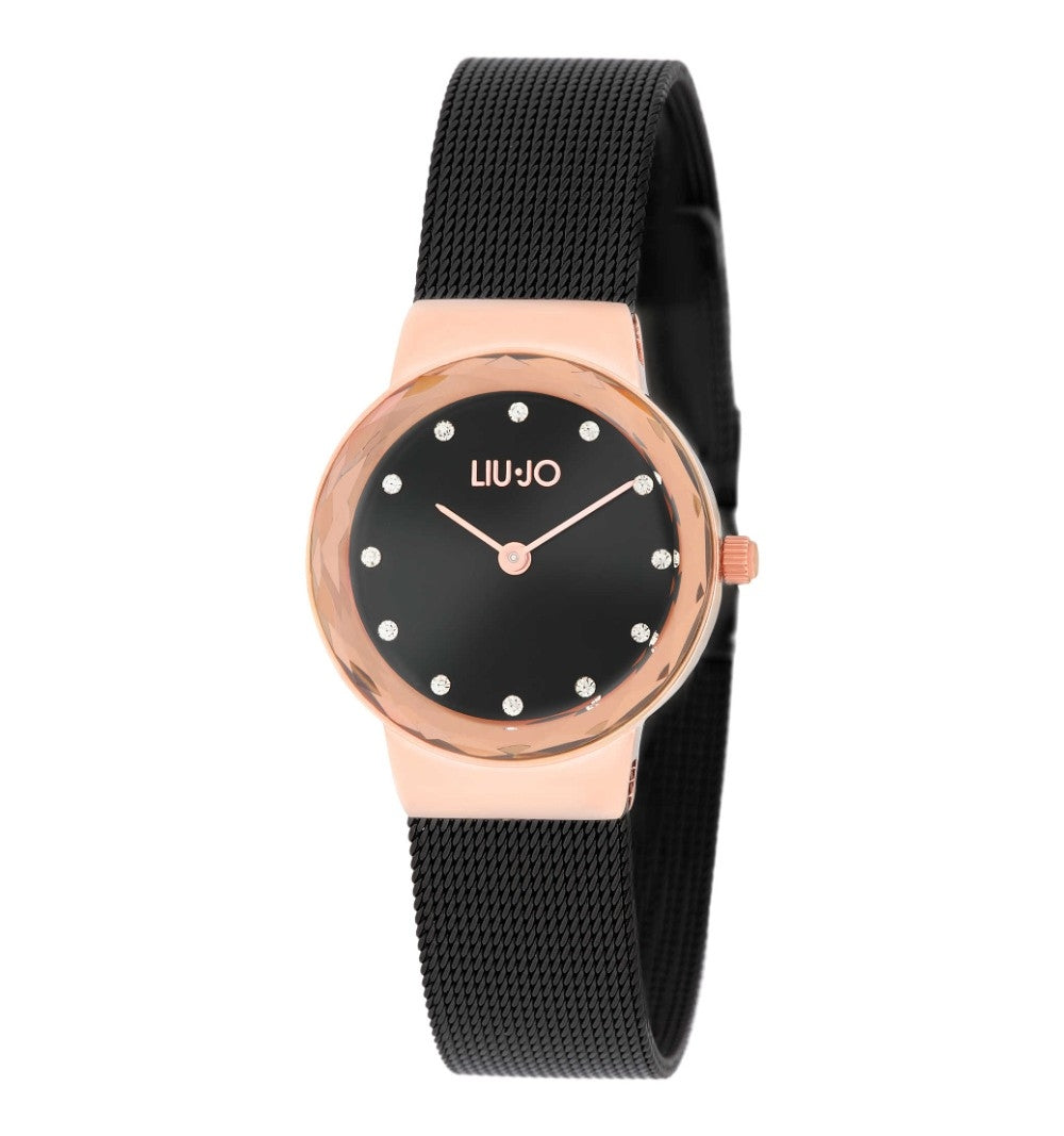 Orologio Donna Liu Jo Aurora Acciaio Solo Tempo Quarzo Total Black Rosè TLJ1861