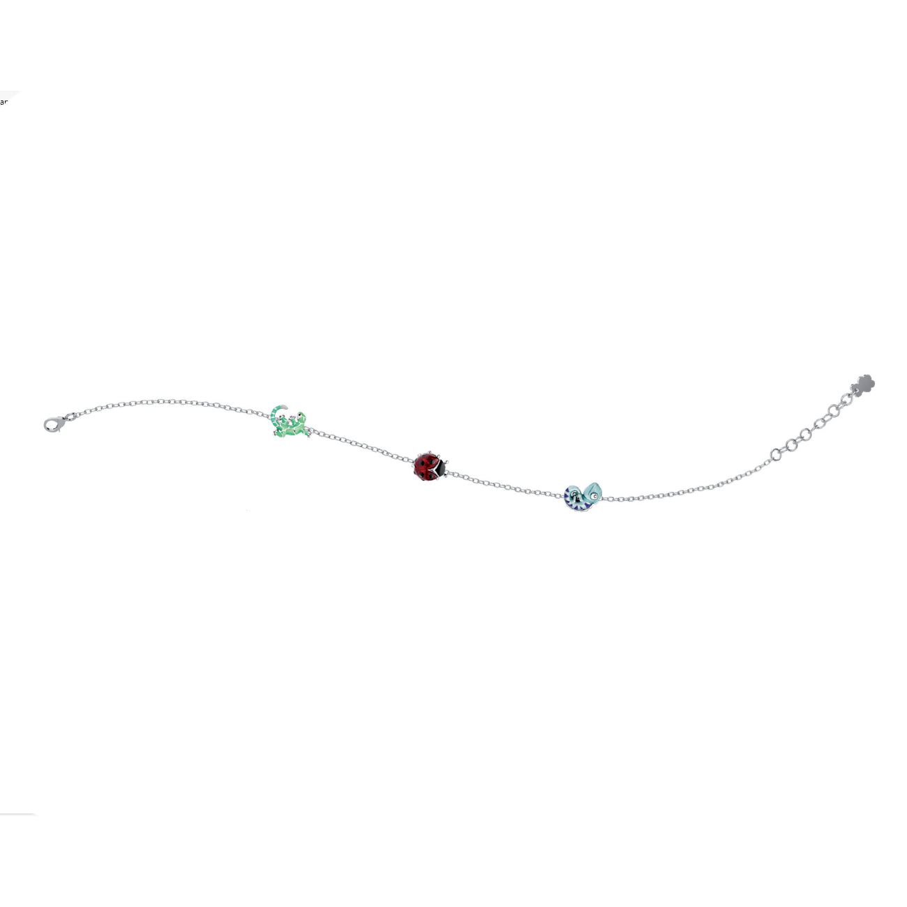 Bracciale Bambino Nanàn Argento 925 Coccinella Geco Blu NAN0455