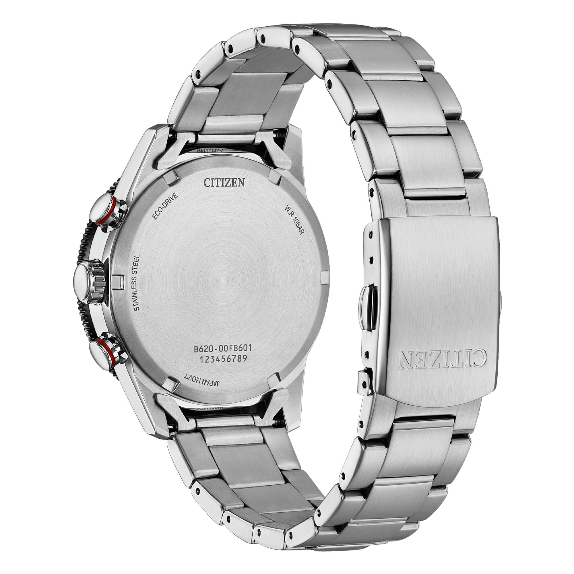 Orologio Uomo Citizen Nero Eco-Drive Cronografo Acciaio Data CA4714-55E