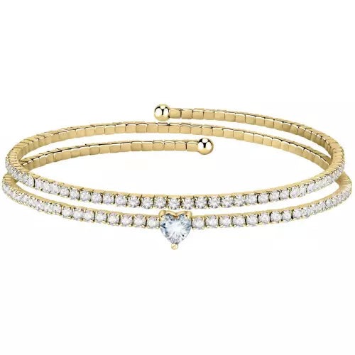 Bracciale Donna La Petite Story Acciaio Cristalli Bianchi Regolabile Story Love LPS05ASD24