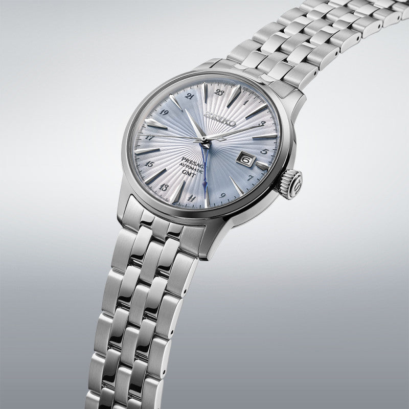 Orologio Uomo Seiko Presage Cocktail Sky Diving Azzurro GMT SSK037J1