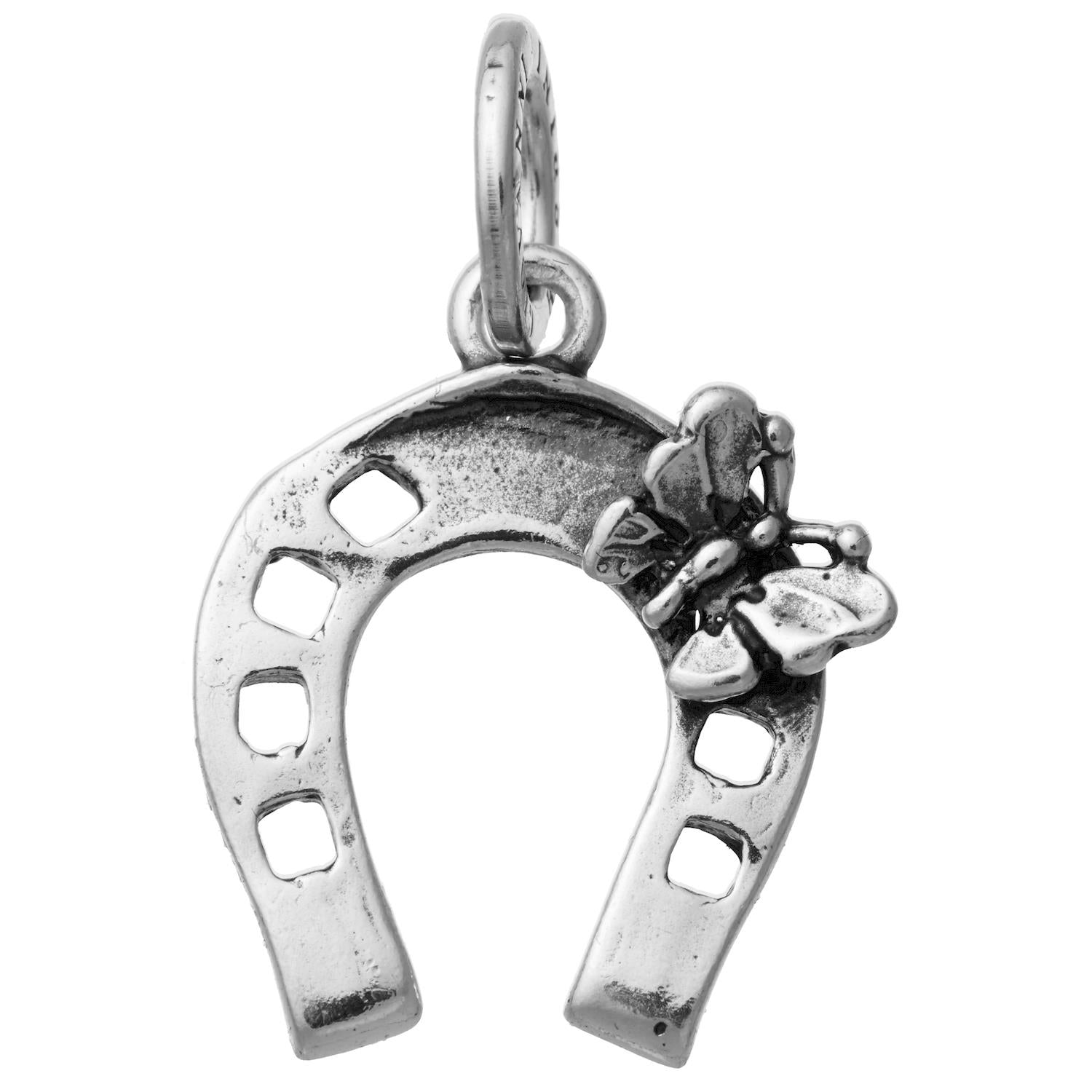 Charm Donna Giovanni Raspini Argento 925 Ferro Di Cavallo Farfalla Fatto A Mano 11078