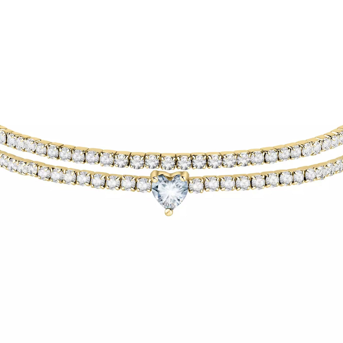 Bracciale Donna La Petite Story Acciaio Cristalli Bianchi Regolabile Story Love LPS05ASD24