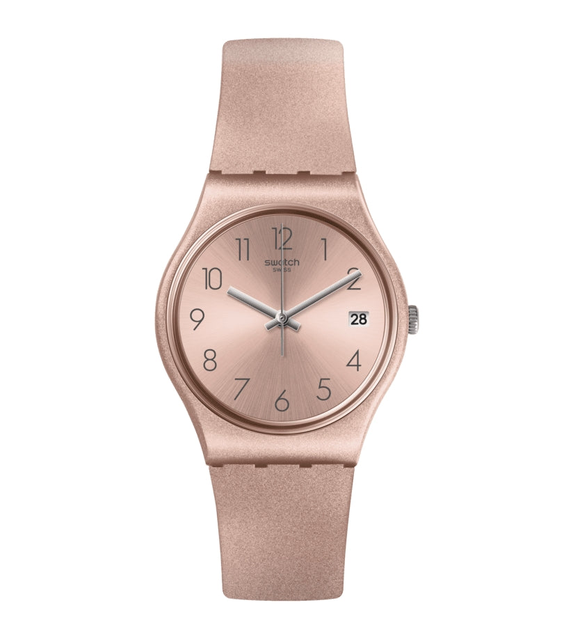 Orologio Donna Swatch Quarzo Solo Tempo Numeri Rosa GP403