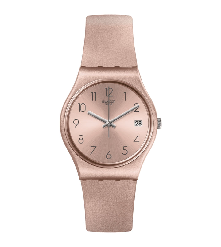 Orologio Donna Swatch Quarzo Solo Tempo Numeri Rosa GP403