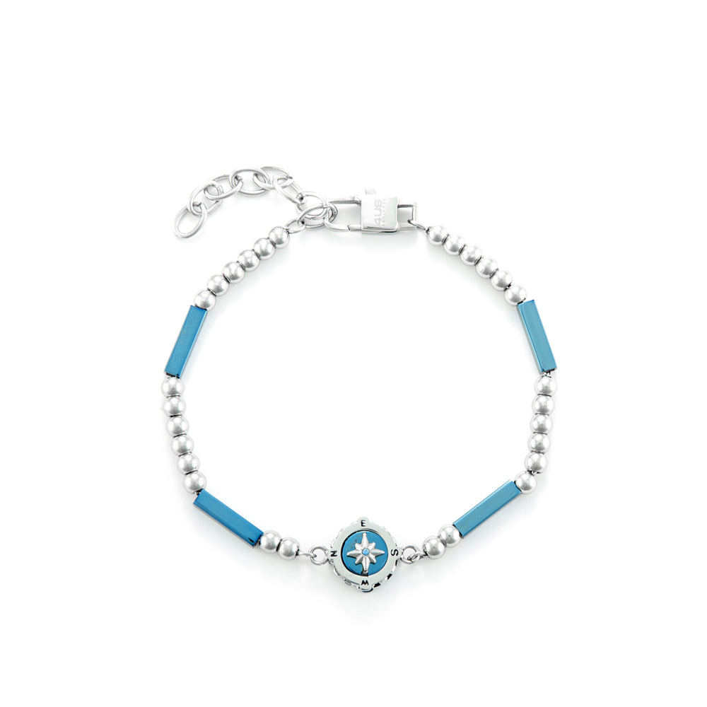 Bracciale Uomo 4US Cesare Paciotti Acciaio Blu Ancora Biglie 4UBR6416