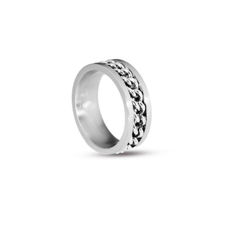 Anello Uomo Liu Jo Acciaio Catena Intrecciata Misura 28 MLJ469M28