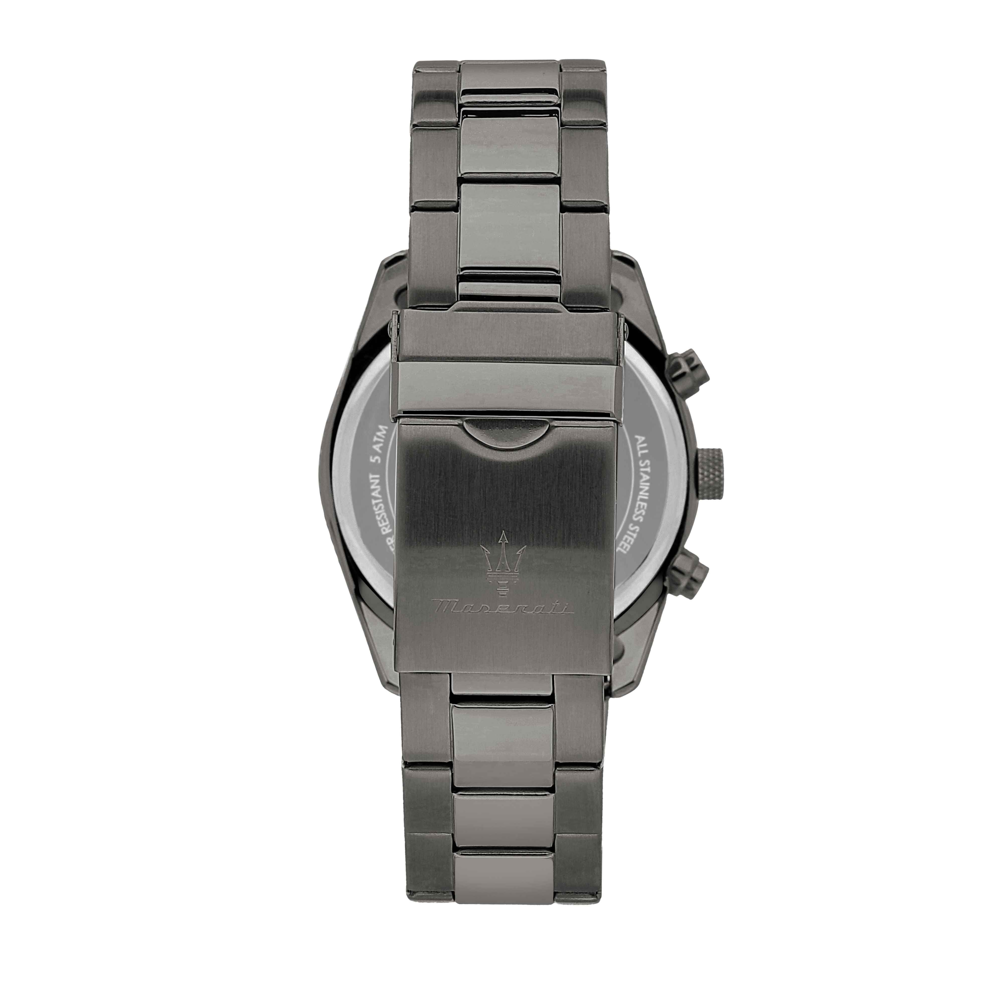 Orologio Uomo Maserati Acciaio Nero Lucido Quarzo Cronografo Data Rosè R8853151001