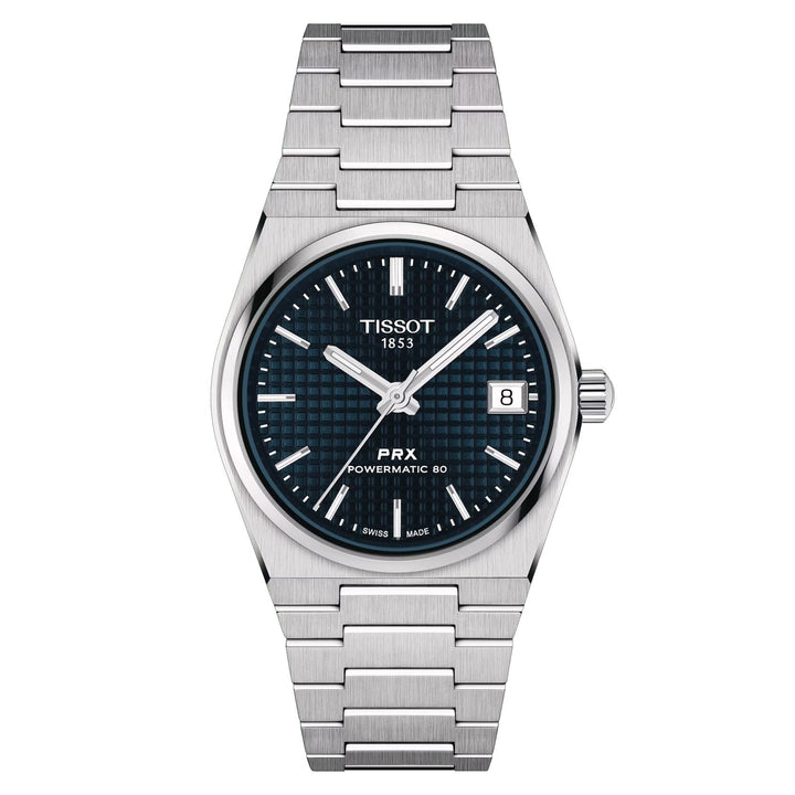 Orologio Unisex Tissot Acciaio Prx 35 mm Blu Powermatic 80 Data T1372071104100