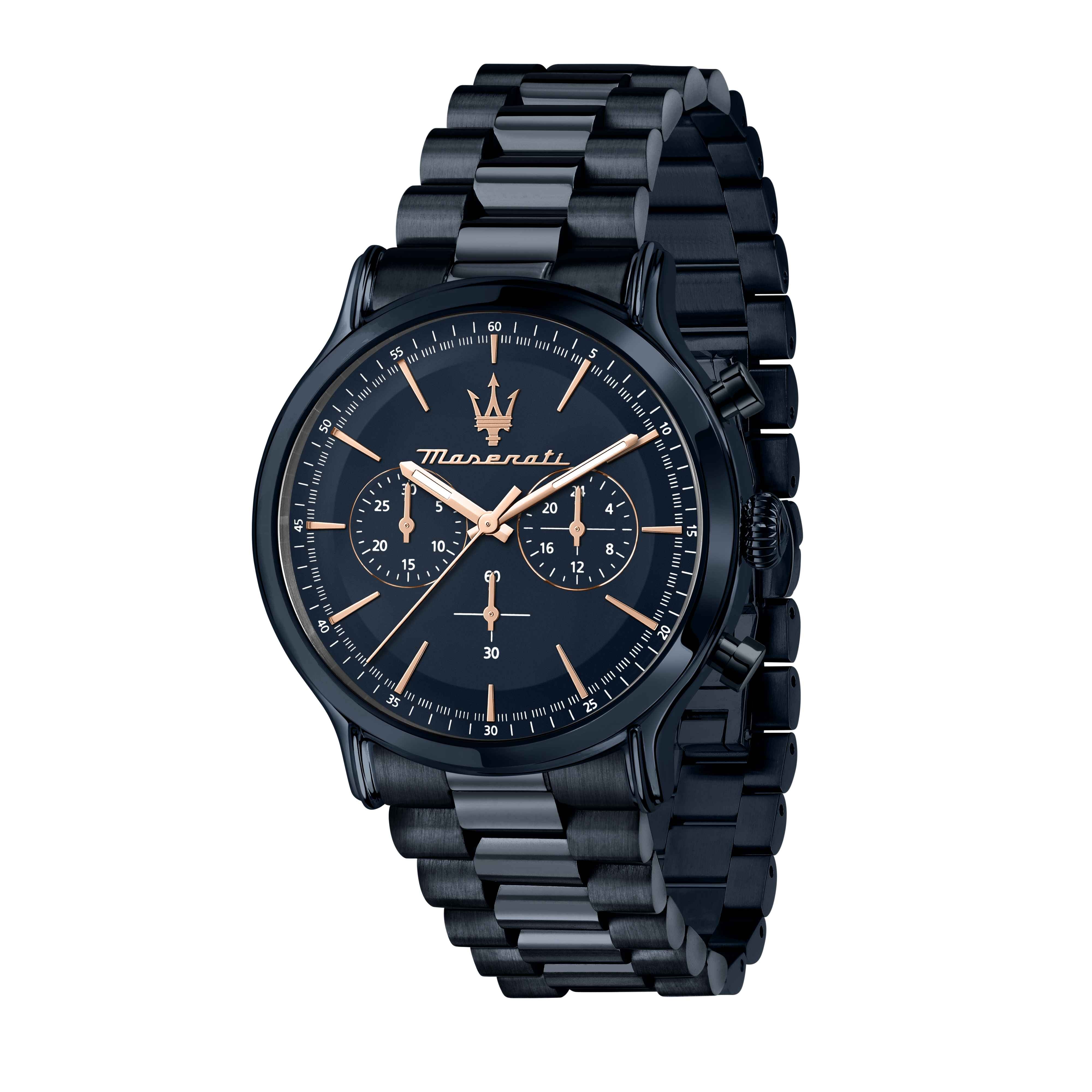 Orologio Uomo Maserati Acciaio Blu PVD Quarzo Cronografo Data R8873618032